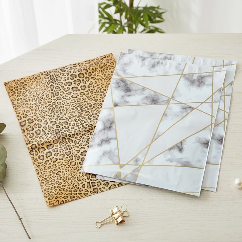 25 Marble Poly Mailers 14X17